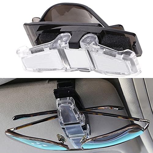 Aeoss Universal Multi-Function Car Sun Visor Double Sunglasses Eye Glasses Card Holder Clip, Ultimate Car Convenience Stylish Multifunction Sun Visor Holder Clip (Silver) - Image 5