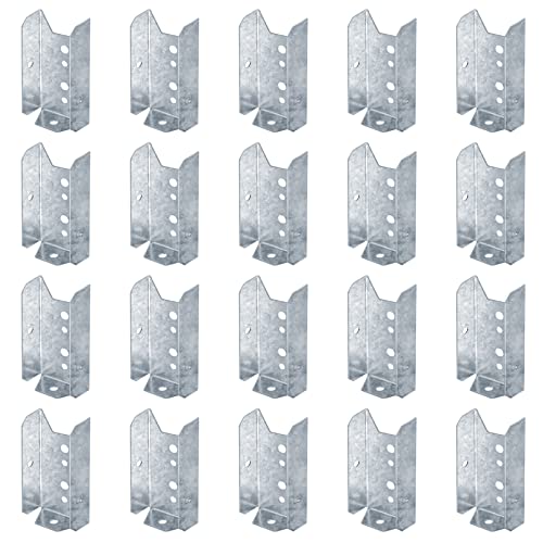 GBGS 20 Pcs 2x4 Fence Bracket,20 Gauge Galvanized Steel,Deck Rail Brace,Silver - Image 3