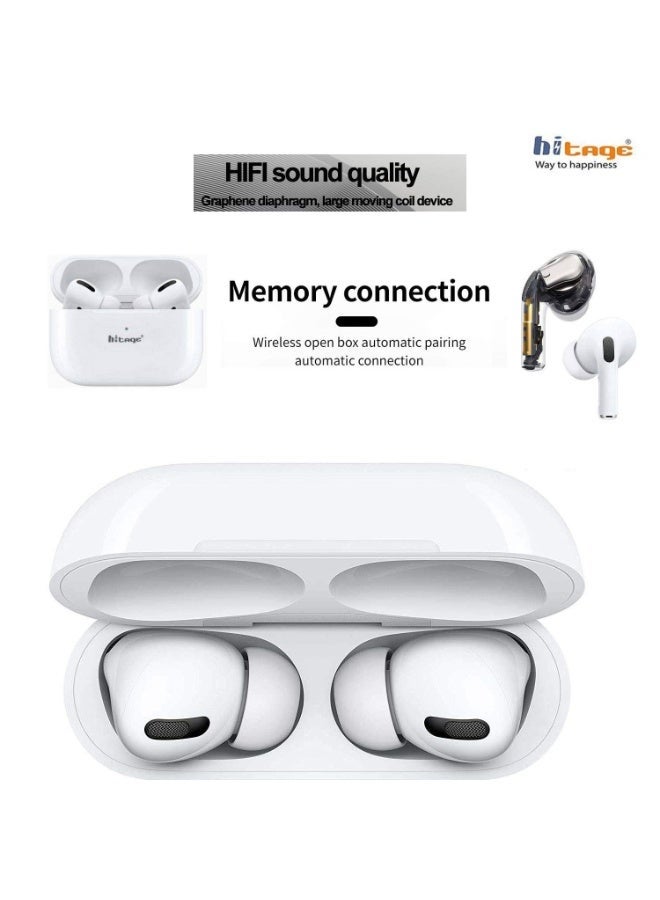 Hitage TWS-195 AIRDOPS 5.0 10 Hours Taking 5 Hours Music Long Battery AIR Speaker PRO Smart CHIP, White - Image 4