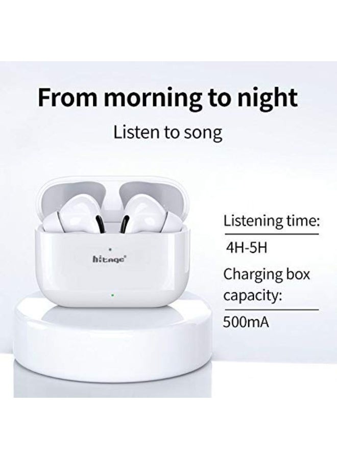 Hitage TWS-195 AIRDOPS 5.0 10 Hours Taking 5 Hours Music Long Battery AIR Speaker PRO Smart CHIP, White - Image 2