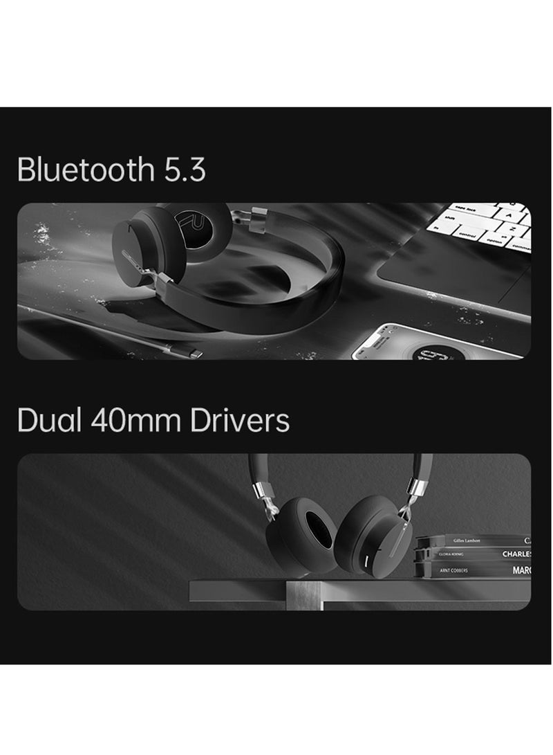 فينجر تايم سماعات رأس P3 لاسلكية بتقنية البلوتوث مع خاصية إلغاء الضوضاء ENC وANC، سماعات أذن ستيريو هاي فاي مع ميكروفون يدعم FM/TF/Aux - Image 5