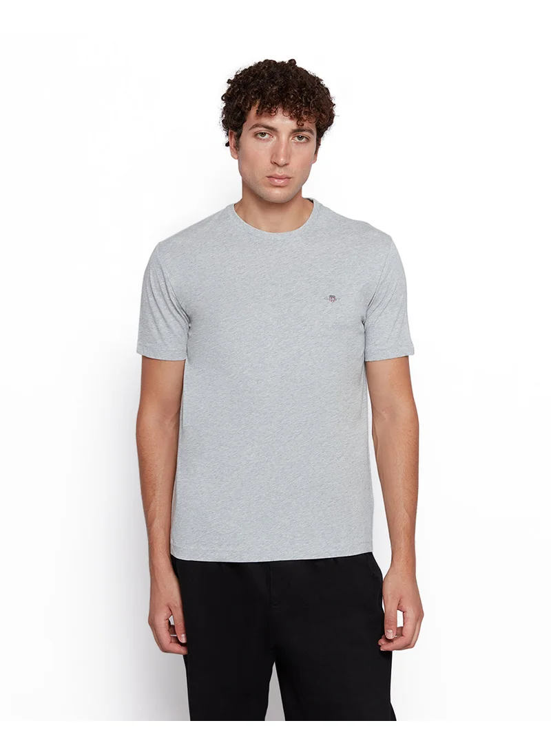 غانت Gant Men’S Short Sleeve Cotton T-Shirt With Shield Logo