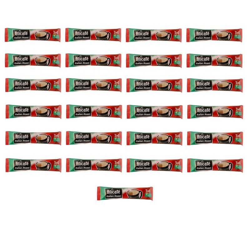 SFU E Com Alicafe Italian Roast 3 in 1 Instant Coffee | Smooth With Microground Coffee | Instant Coffee Sachets | (25 x 16.5g) - Image 1