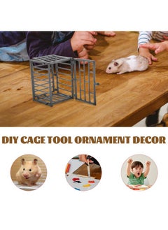 Baluue 2Pcs Beast Fence Model Miniature Pit House Mini Cage Prop Mini Cage Model House Mini Toy Small Storage Cage Miniature Diy Cage Models Decor Science Craft Cage Clothing Plastic  - Image 3