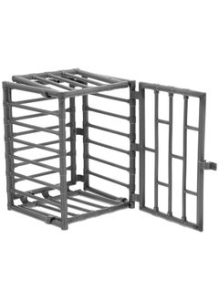 Baluue 2Pcs Beast Fence Model Miniature Pit House Mini Cage Prop Mini Cage Model House Mini Toy Small Storage Cage Miniature Diy Cage Models Decor Science Craft Cage Clothing Plastic  - Image 1