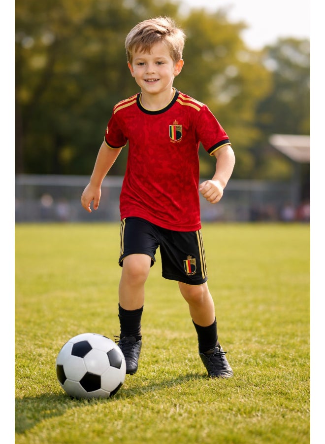 Toyland Men’s Belgium 2026 World Cup Home Jersey Kit – Football Shirt & Shorts Set - Image 3