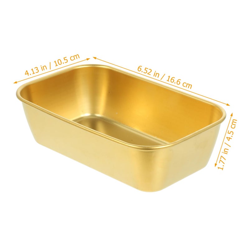 Golden Square Bowl for Snacks Fried Chicken Deep Food Serving Party Elegant Design - Image 3