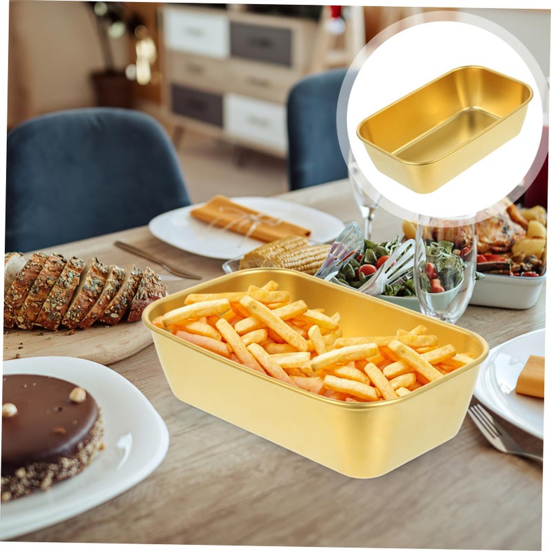 Golden Square Bowl for Snacks Fried Chicken Deep Food Serving Party Elegant Design - Image 4