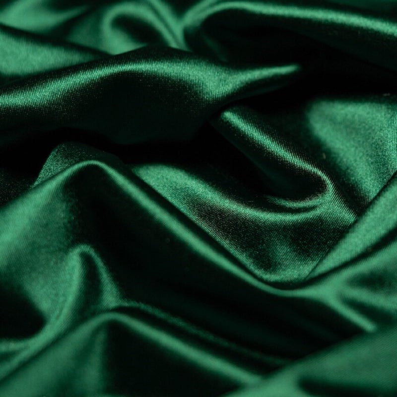 Ice Fabrics 4 Way Stretch Silky Spandex Satin Fabric by The Yard - 60" Wide Shiny Satin Spandex Fabric for Dresses, Active Wear, Yoga Pants, Table Cloth - Thick and Heavy - Hunter Green - 1 Yard - Image 5