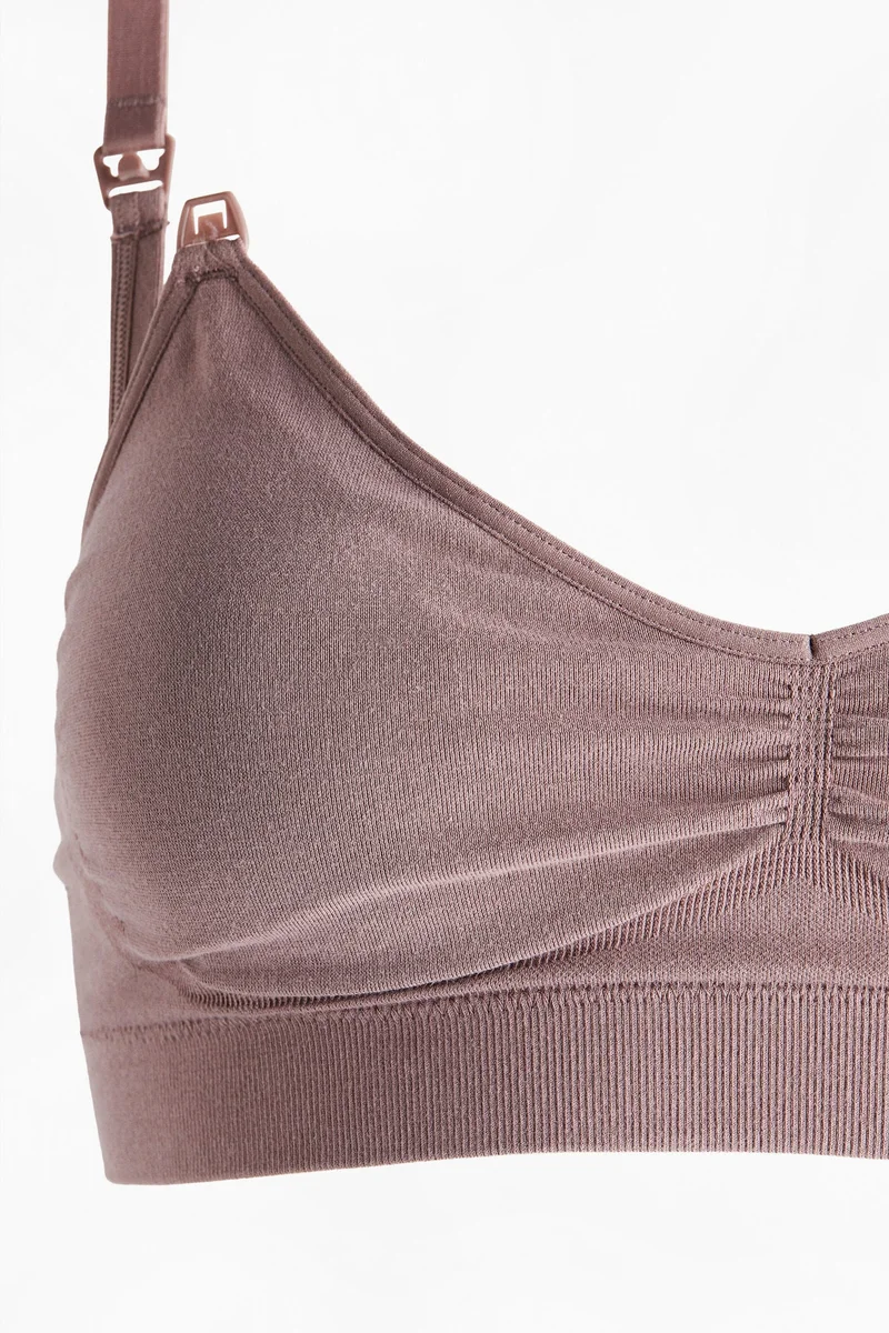 H&M MAMA Seamless Padded cotton-blend nursing bra