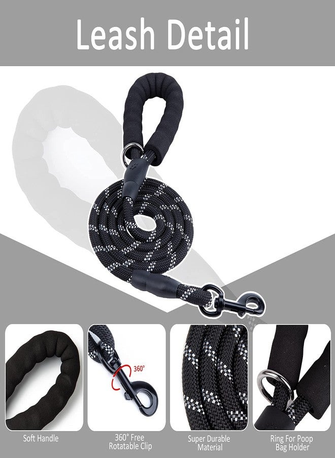 Pantula Dog Harness and Leash Set No Pull, Adjustable Padded Pet Reflective Vest Harnesses with Easy Control Soft Handle, Suitable Outdoor Training Walking for Small Medium Large Dogs (Black, S) - Image 5
