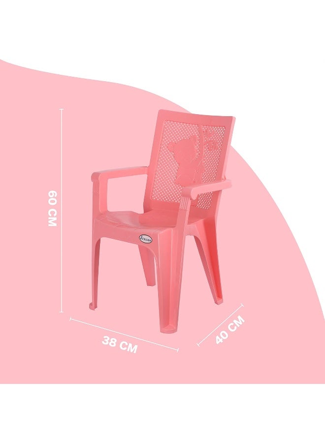 ESQUBE Esqube Baby Chair Panda (Plain) - Plastic Study Chair Baby Pink  - Image 3