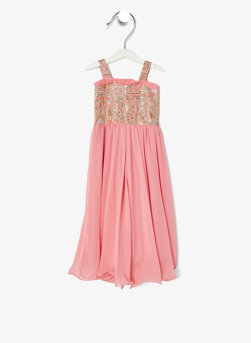 Little Golden Apple Little Sequin Top 2PCS Set Dress