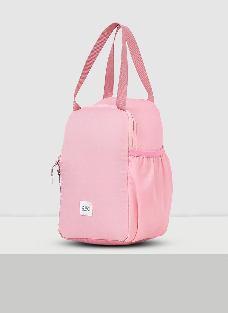 وايلد كرافت حقيبة غداء فوودي بنمط نجوم ثلاثية الأبعاد باللون الوردي - Image 2