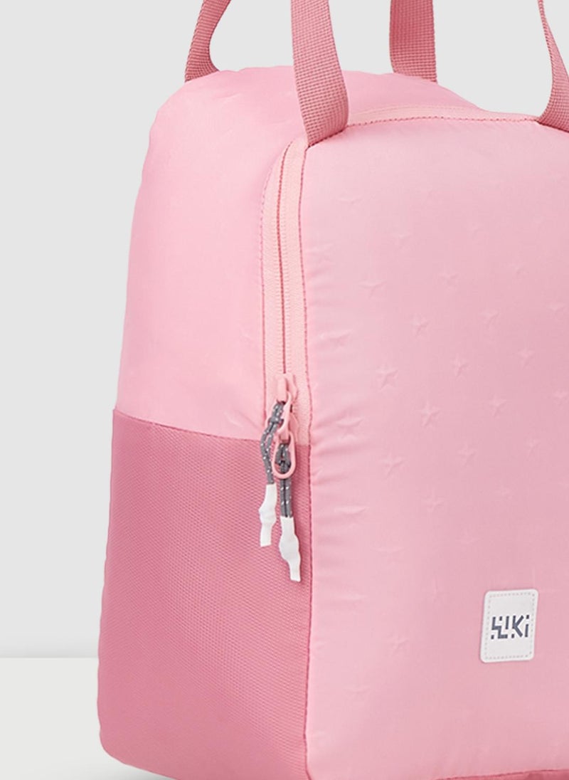 وايلد كرافت حقيبة غداء فوودي بنمط نجوم ثلاثية الأبعاد باللون الوردي - Image 4