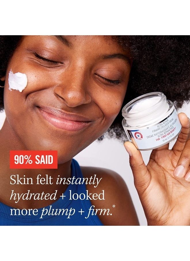 First Aid Beauty - Ultra Repair Firming Collagen Cream - Day & Night Anti-Aging Face Moisturizer with Collagen, Peptides and Niacinamide - 1.7 fl oz - Image 1