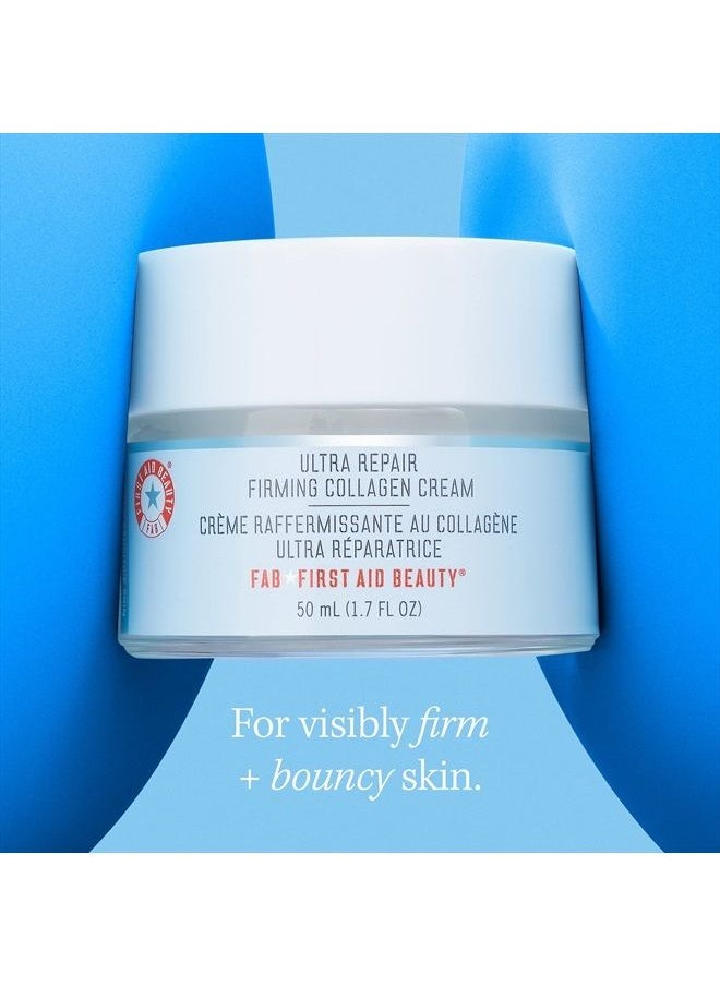 First Aid Beauty - Ultra Repair Firming Collagen Cream - Day & Night Anti-Aging Face Moisturizer with Collagen, Peptides and Niacinamide - 1.7 fl oz - Image 1