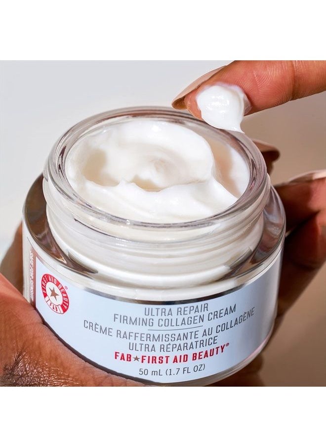 First Aid Beauty - Ultra Repair Firming Collagen Cream - Day & Night Anti-Aging Face Moisturizer with Collagen, Peptides and Niacinamide - 1.7 fl oz - Image 1