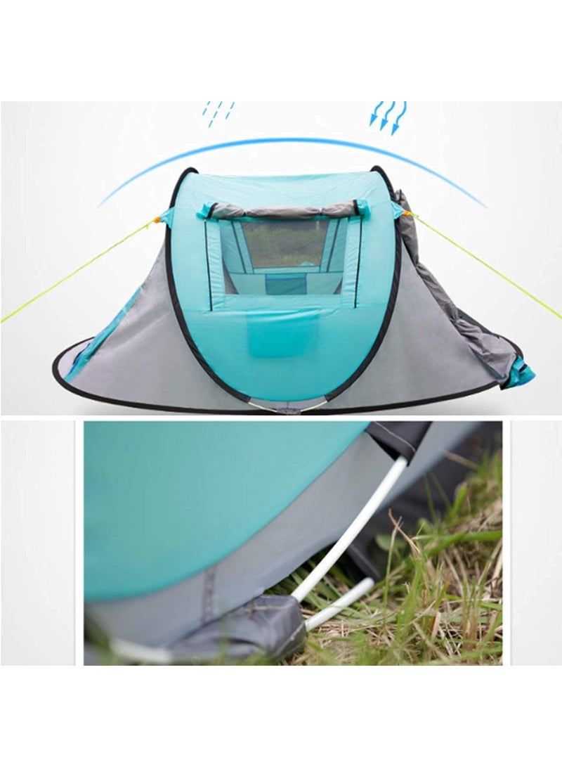توبيز خيمة توبي الجديدة للتخييم، خيمة قابلة للفتح مقاومة للماء، سهلة التركيب للتخييم والمشي في الطبيعة، خيمة محمولة مع حقيبة حمل لفصول السنة الأربعة (خيمة أوتوماتيكية - 250 * 145 * 100) - Image 4