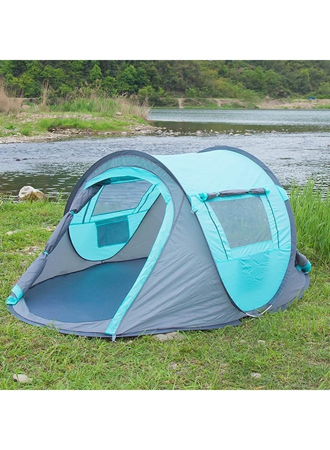 توبيز خيمة توبي الجديدة للتخييم، خيمة قابلة للفتح مقاومة للماء، سهلة التركيب للتخييم والمشي في الطبيعة، خيمة محمولة مع حقيبة حمل لفصول السنة الأربعة (خيمة أوتوماتيكية - 250 * 145 * 100) - Image 1
