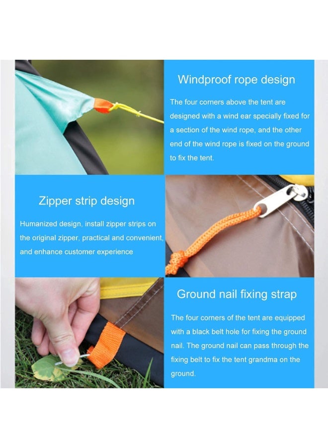 توبيز خيمة توبي الجديدة للتخييم، خيمة قابلة للفتح مقاومة للماء، سهلة التركيب للتخييم والمشي في الطبيعة، خيمة محمولة مع حقيبة حمل لفصول السنة الأربعة (خيمة أوتوماتيكية - 250 * 145 * 100) - Image 2