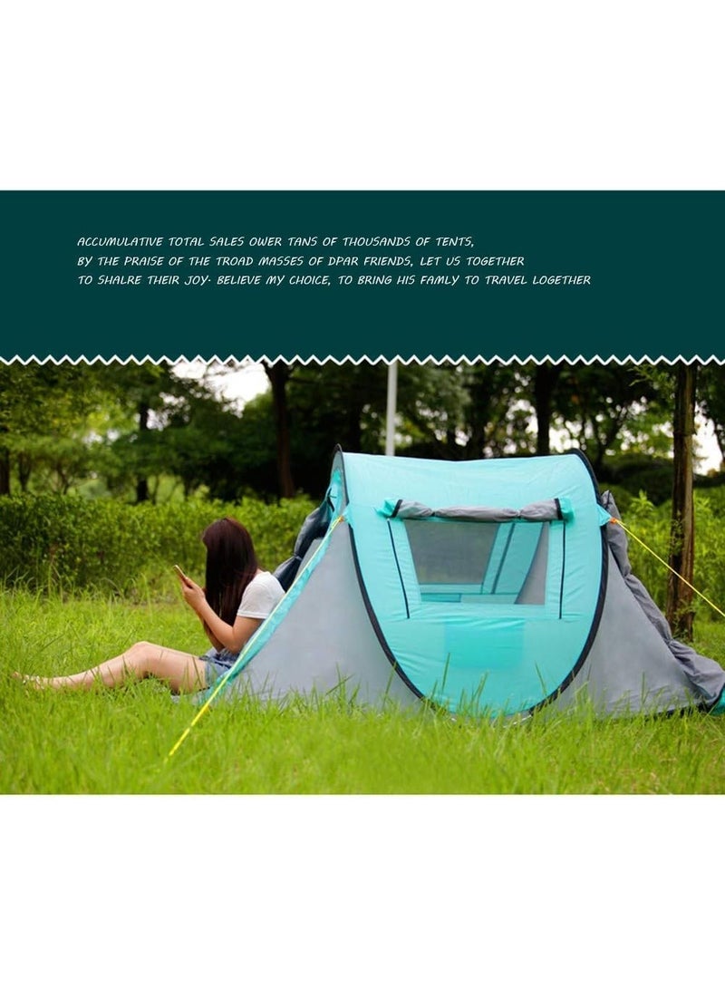 توبيز خيمة توبي الجديدة للتخييم، خيمة قابلة للفتح مقاومة للماء، سهلة التركيب للتخييم والمشي في الطبيعة، خيمة محمولة مع حقيبة حمل لفصول السنة الأربعة (خيمة أوتوماتيكية - 250 * 145 * 100) - Image 5