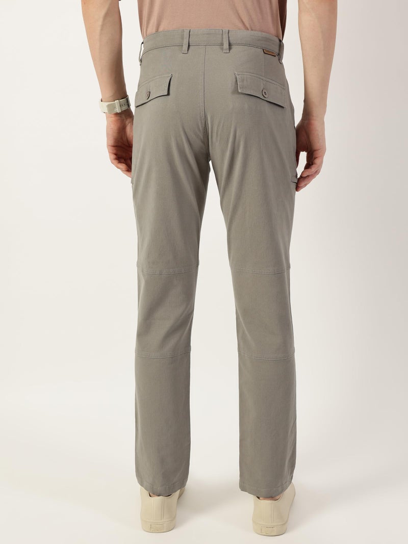 Thomas Scott Men Solid Regular Fit Trouser (TSB080_Grey, 36) - Image 3