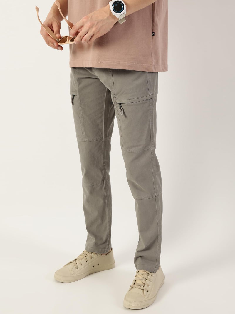 Thomas Scott Men Solid Regular Fit Trouser (TSB080_Grey, 36) - Image 5