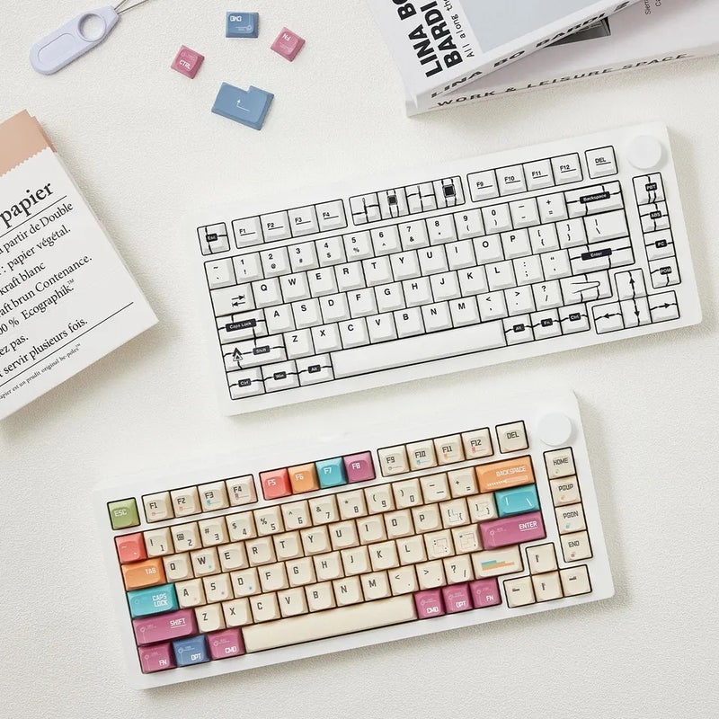 أكو لوحة مفاتيح Akko x MonsGeek Timeline ACA Profile Keycap Set, 5-Sided Dye-Sublimated, Ansi/iso, for Mac and Windows - Image 5
