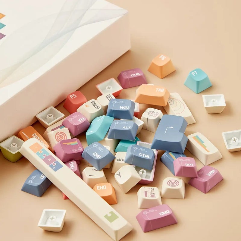 أكو لوحة مفاتيح Akko x MonsGeek Timeline ACA Profile Keycap Set, 5-Sided Dye-Sublimated, Ansi/iso, for Mac and Windows - Image 3