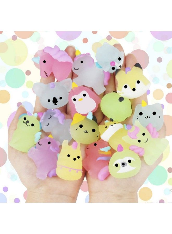 Outee 20 Pcs Mochi Squishies Toys Mini Squishies For Unicorn Kawaii Squishies Animals With Gift Box Glow In The Dark Cute Stuff Squishies Stress Relief Toy Birthday Party Favors For Kids Girls Boys - Image 5