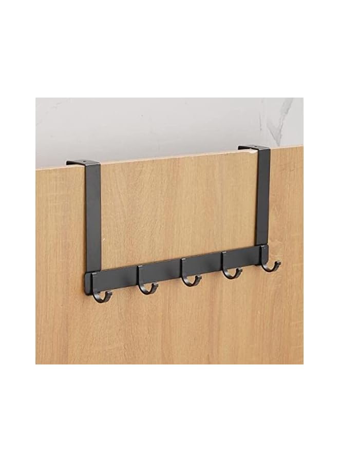 promass Over Door Hook, Door Hanger with 5 Coat Hooks, Decorative Aluminum Rack for Home, Sturdy Over The Door Hanger Hook for Hanging Coat, Towel, Bag, Robe, Hat - Image 3