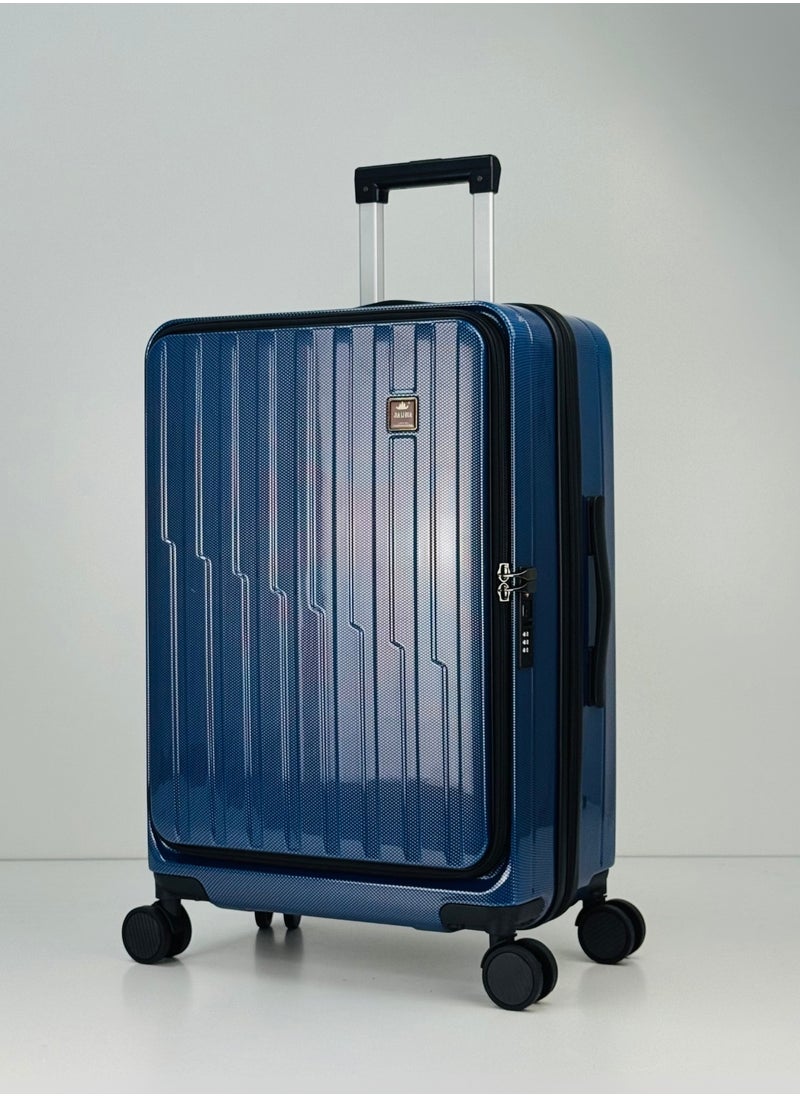 SAW & SEE Premium PC Unbreakable Front opening Hard Shell Luggage Set – 3-Piece Suitcase Set, Lightweight with Expandable upto 25 Percent Extra storage Trolley Bags with 4 double Spinner Wheels, TSA Approved Lock and Durable Travel Suitcases– 12 Kg, 23 Kg, 35 Kg - 20" / 24" / 28" – BLUE  - Image 2
