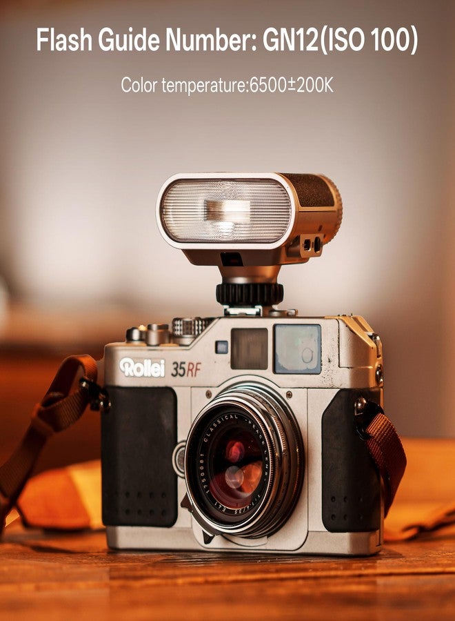 فيلتروكس فلاش كاميرا فيلتروكس فينتج Z1 ريترو - فلاش سريع التوصيل لكاميرات DSLR والكاميرات عديمة المرآة، شحن سريع من النوع C، سطوع قابل للتعديل، صندوق إضاءة ناعم قابل للفصل، إضاءة تصوير محمولة - Image 4