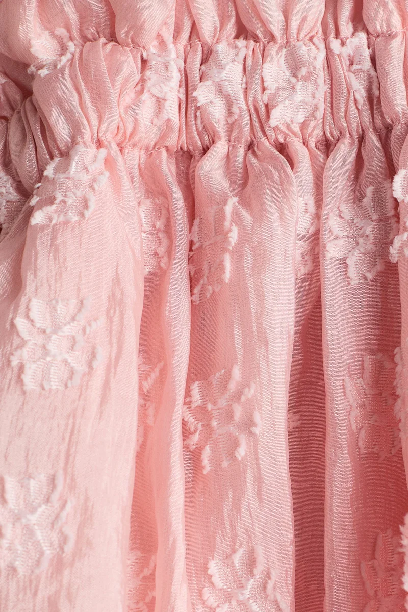 H&M Frill-trimmed jacquard dress