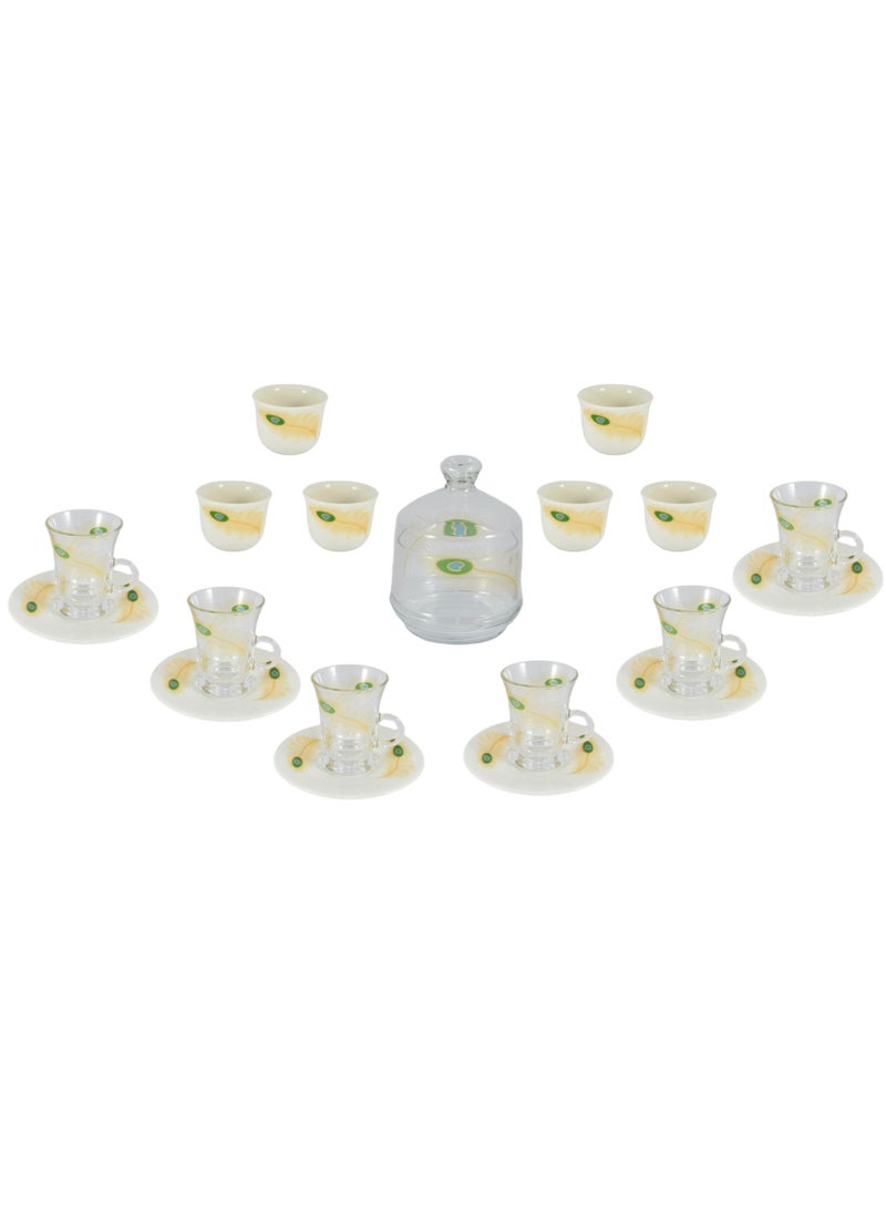 Home Maker 20-Piece Tea Set – Porcelain Coffee Cups & Saucers, Glass Tea Cups – Elegant & Durable Serving Set - Image 2
