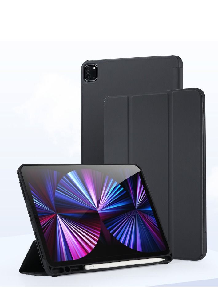 Loquat Black Soft Case Bottom Protective With Pen Slot For iPad