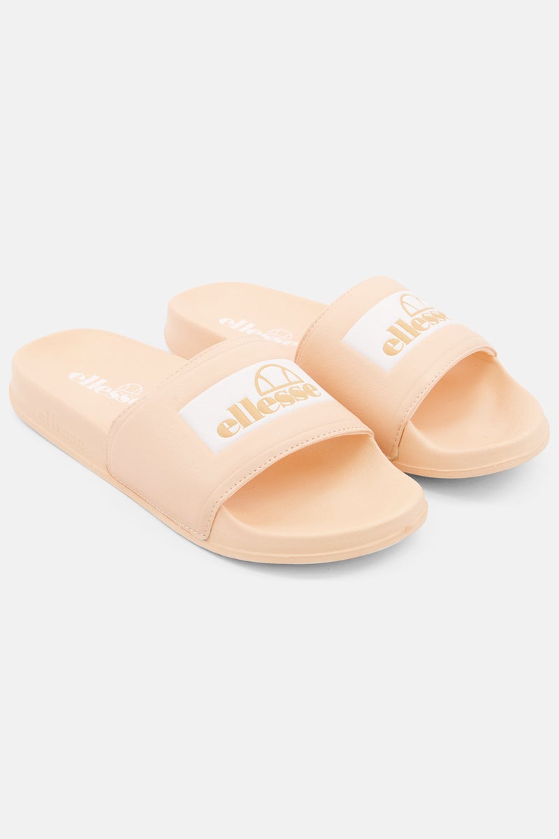 Ellesse Women Brand Logo Slip On Slippers, Peach - Image 1