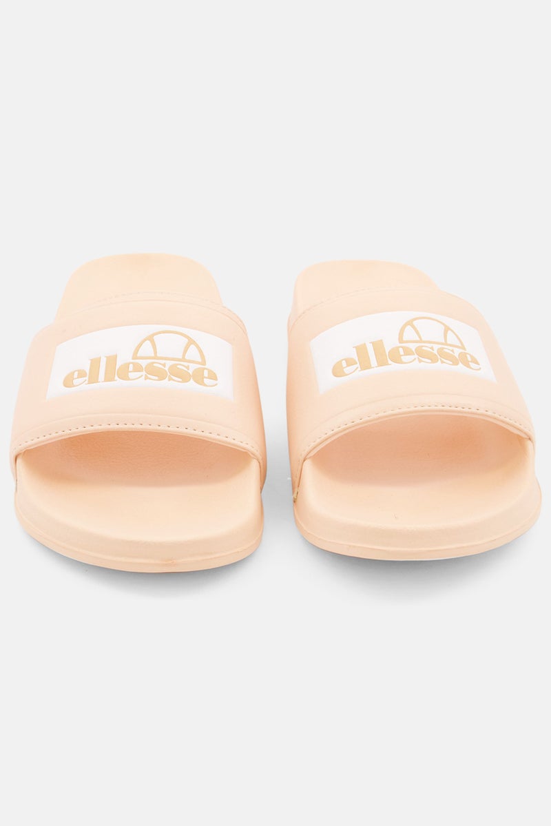 Ellesse Women Brand Logo Slip On Slippers, Peach - Image 3