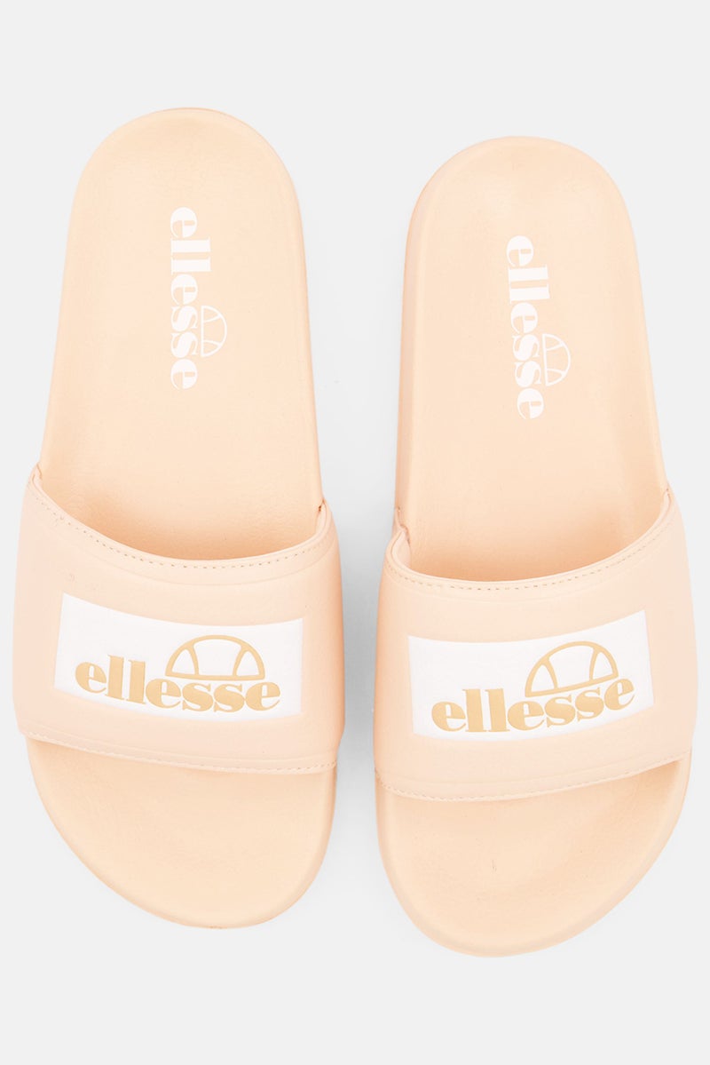 Ellesse Women Brand Logo Slip On Slippers, Peach - Image 4