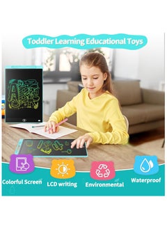 Sportify The Brand LCD Writing Tablet, Drawing Writing Board, Erasable Colorful Screen Drawing Doodle Board, Doodle Pad Toys for Kids Adults Learning & Education, Gift for Boys & Girls 8.5 Inch Blue & Pink  - Image 3