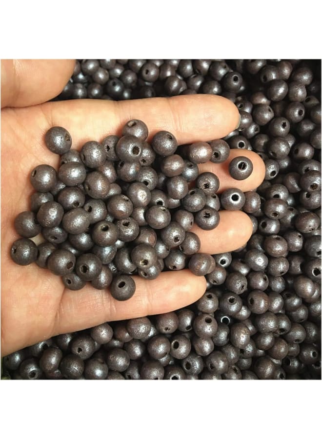 Wooden Beads Round Gasket Natural Wood Pendant Jewelry Making Colorful Beads Loose Beads (Color : Gray, Size : 6mm 300Pcs) - Image 1