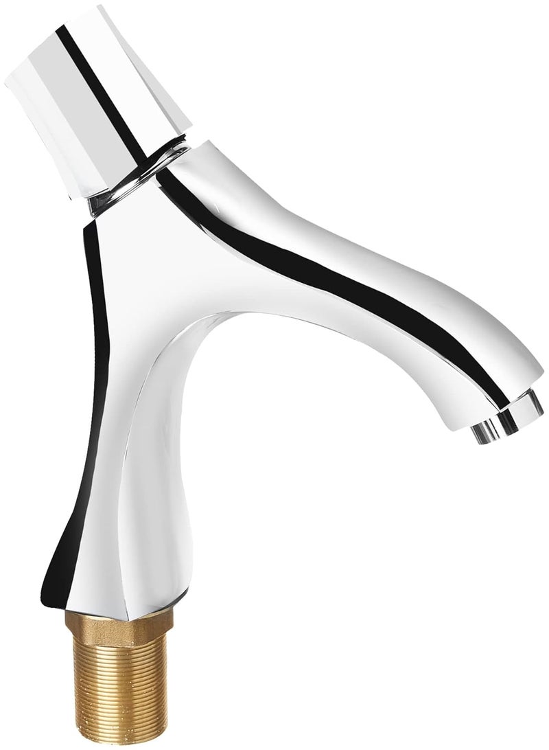 Hindware Armada F260009CP Brass Single Lever Basin Mixer for Hot and Cold Water Mixing without Pop Up Waste Chrome Finish for Bathroom Washbasin - Image 1