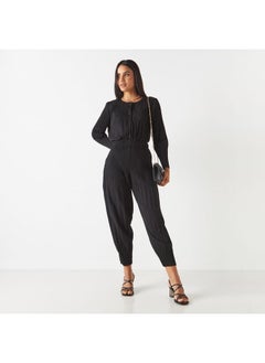 2Xtremz 2Xtremz Pleated Top with Button Closure and Long Sleeves  - Image 2