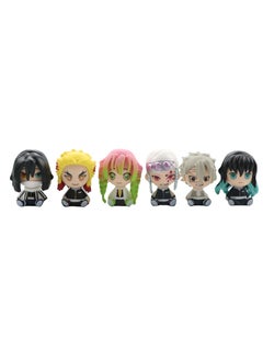 General 6 Q version cartoon sitting ghost annihilation blade Apricot Shoulang Tanjiro anime 3rd generation figure egg machine doll ornament (4.7-5 cm)  - Image 2