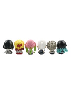 General 6 Q version cartoon sitting ghost annihilation blade Apricot Shoulang Tanjiro anime 3rd generation figure egg machine doll ornament (4.7-5 cm)  - Image 3