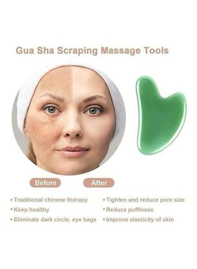 Gua Sha Stone, Natural Stone Guasha green – The Secret to Natural Beauty & Deep Skin Care wrinkle - anti aging WRGS15 - Image 4