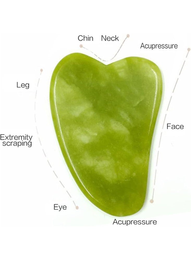 Gua Sha Stone, Natural Stone Guasha green – The Secret to Natural Beauty & Deep Skin Care wrinkle - anti aging WRGS15 - Image 3