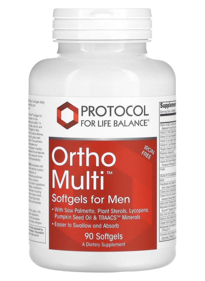 Protocol For Life Balance Ortho Multi Softgels for Men 90 Softgels  - Image 1