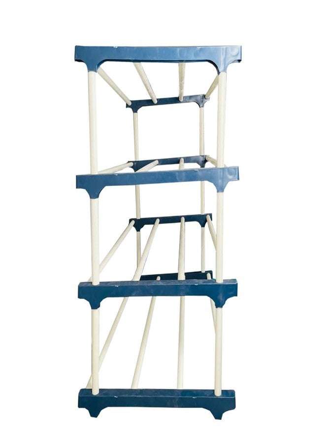 DEMARK 4 Layer Plastic Book Shelf Tall Narrow Storage Rack for Kids and Adults Modern Bookshelf Unit for Nursery, School, Home, and Office, Floor Mount Open - Image 3